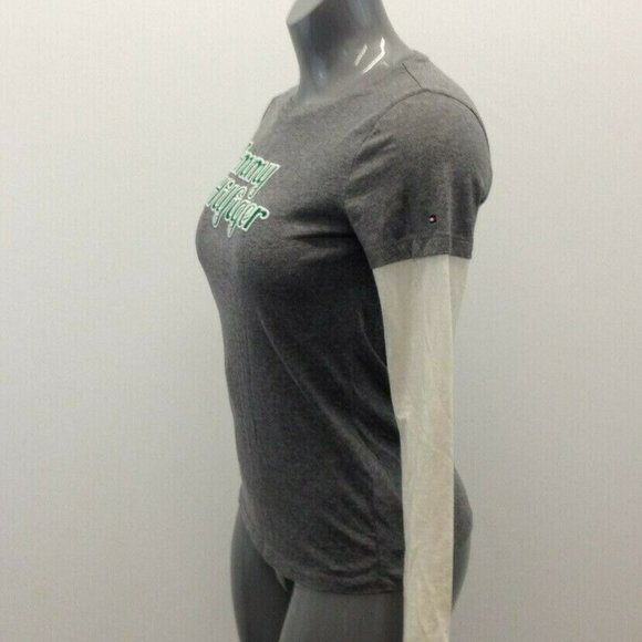 Tommy Hilfiger Long Sleeve Tee Women's Small Gray - Picture 5 of 8